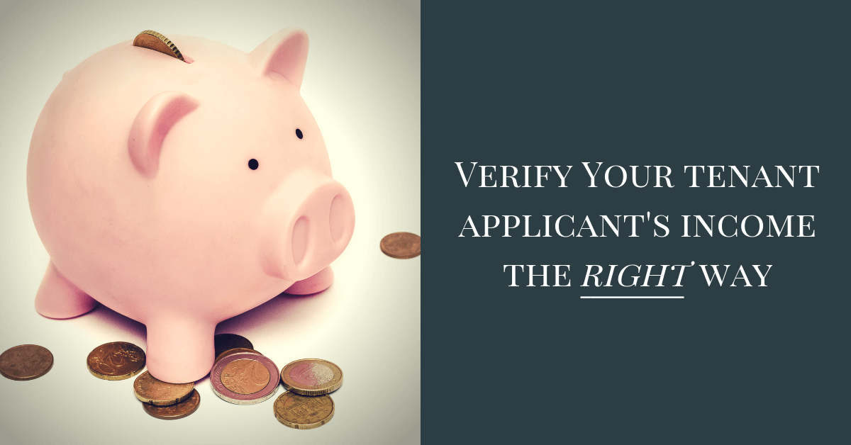 Verify you tenant applicant's income the right way
